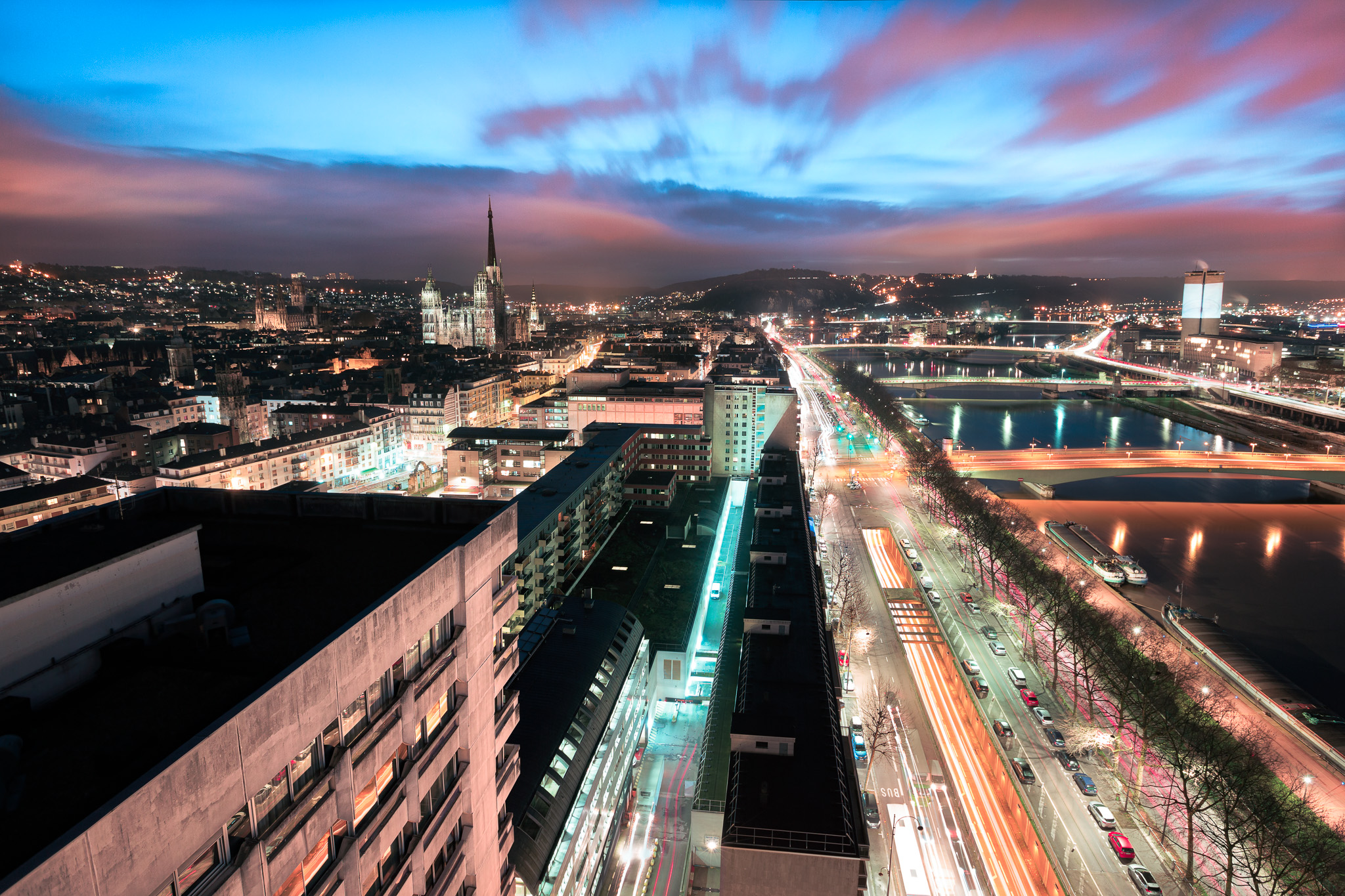 Front de Seine // Blue Hour // Rouen